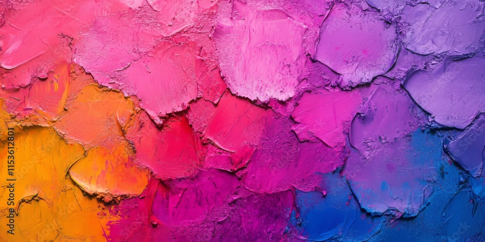 Aufkleber vibrant and abstract colorful wall texture creates an eye catching background, perfect for adding a 