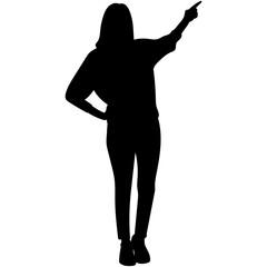 People Pointing Silhouette