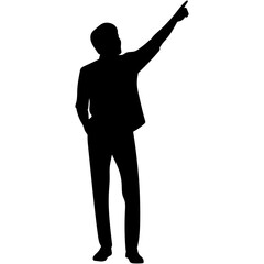 People Pointing Silhouette