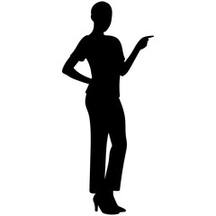 People Pointing Silhouette