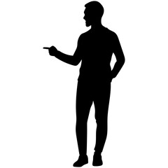 People Pointing Silhouette