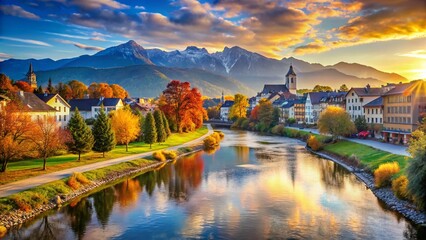 Stunning Villach Alpine Landscape River