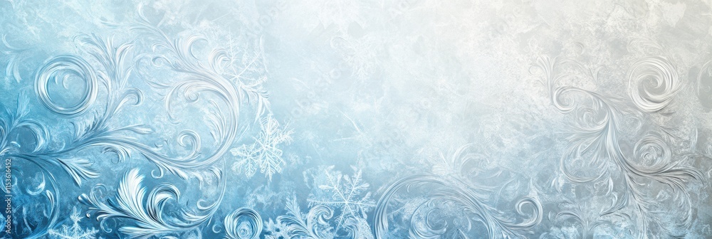 Poster dazzling frost patterns form intricate designs on glass during a chilly winter morning. generative a