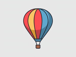 Fototapeta premium Illustration of a Colorful Hot Air Balloon on a Soft Background for Travel and Adventure Themes
