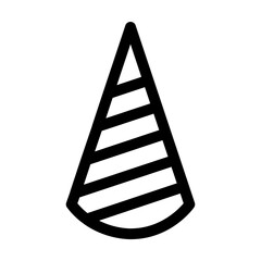 party hat icon in line style. Vector illustration
