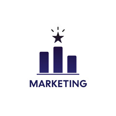 Marketing logo design - illustration