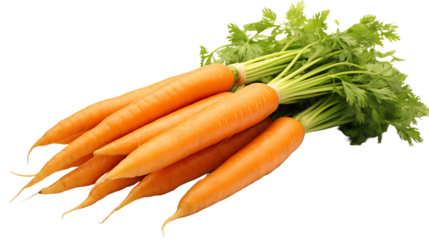 a bunch of carrots with green leaves