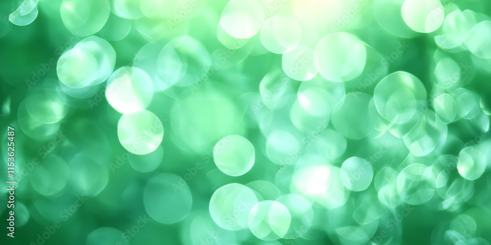 Leinwandbilder soft light abstract background featuring a green bokeh effect, creating a mesmerizing soft light abs