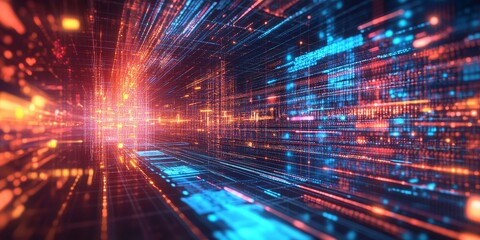 Technology backdrop featuring digital grid lines, showcasing a modern design with intricate patterns, emphasizing a tech savvy aesthetic and digital innovation.