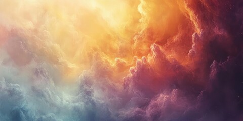 Stunning oil painting featuring an abstract representation of clouds, showcasing a beautiful blend of colors and artistic expression through captivating cloud forms.