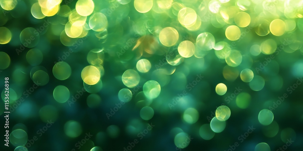 Leinwandbilder soft light abstract background featuring a green bokeh effect, creating a mesmerizing soft light abs