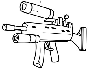 illustration of a gun