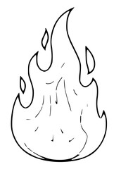 illustration of a fire