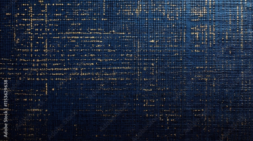 Poster digital encryption elegance: binary code matrix on dark blue canvas - a cybersecurity and cryptocurr
