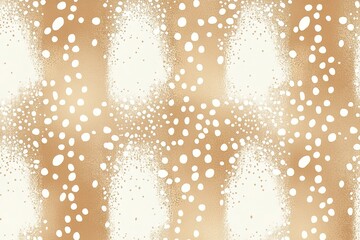 Soft beige background adorned with white abstract spots, evoking