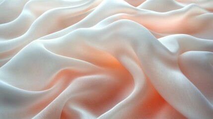 Fototapeta premium Soft pastel fabric texture with gentle folds. Generative AI