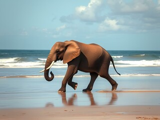 Elephant on the beach
