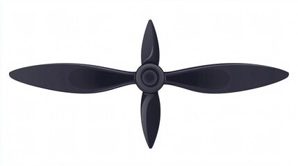Fan Blade Propeller Isolated Vector Illustration for Industrial Designs
