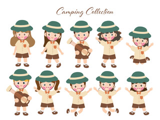 Whimsical Camping Collection of Children Illustrations