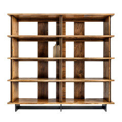 Modern Industrial Bookshelf: Rustic charm meets contemporary design in this striking bookshelf. Crafted from reclaimed wood with a sleek metal base.