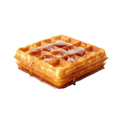 a waffle with syrup on top