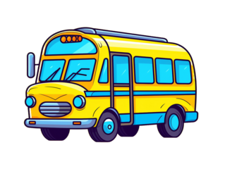 a cartoon of a school bus