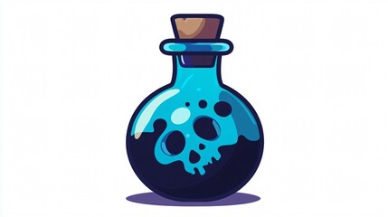 Obraz premium Poisonous Potion Icon: Transparent Vector Isolated