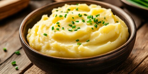 Creamy mashed potatoes with chives served in a bowl, showcasing the delightful texture and flavor of homemade mashed potatoes, perfect for any meal or gathering. Homemade mashed potatoes are a