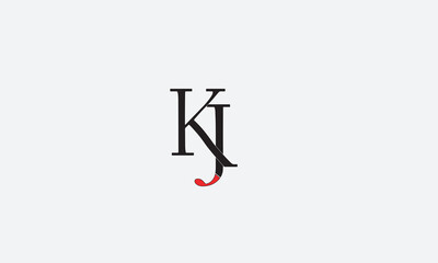Fototapeta premium KJ, JK, K, J Abstract Letters Logo Monogram 