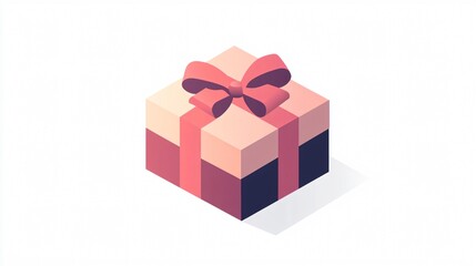 Obraz premium Elegant Gift Box Transparent Icon Vector Isolated on White Background