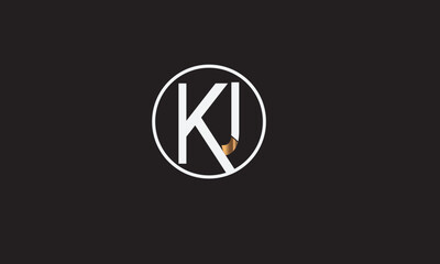 KJ, JK, K, J Abstract Letters Logo Monogram	