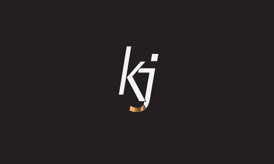 KJ, JK, K, J Abstract Letters Logo Monogram	