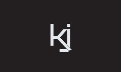 KJ, JK, K, J Abstract Letters Logo Monogram