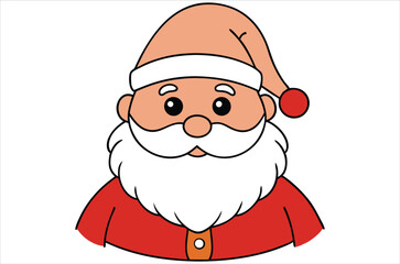 Santa Claus vector,  cartoon,  Santa portrait