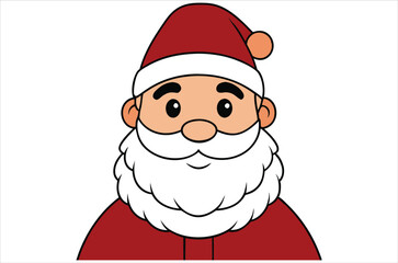Santa Claus vector,  cartoon,  Santa portrait