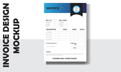 creative business invoice design template/ clean design.