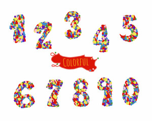 Digital design digital material of colorful shredded paper