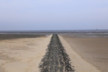 Blick auf die Küstenlandschaft bei Cuxhaven an der Nordsee	