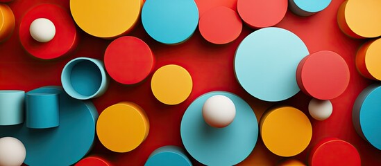 Abstract colorful geometric shapes background. 