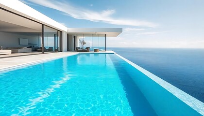 Serene Coastal Luxury: Modern Villa with Infinity Pool