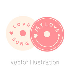 Vinyl record player vector illustration 