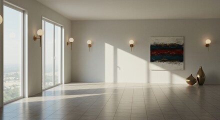 empty scene to use in interior designs and mockups
