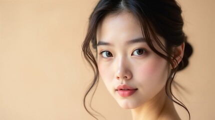 Elegant Portrait of a Woman with Soft Focus and Natural Background