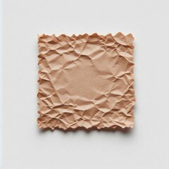 Crinkled brown paper texture with scalloped edges