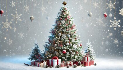 Obraz premium christmas tree and gifts