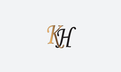 KH, HK, K, H Abstract Letters Logo Monogram