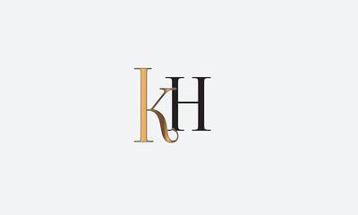 KH, HK, K, H Abstract Letters Logo Monogram