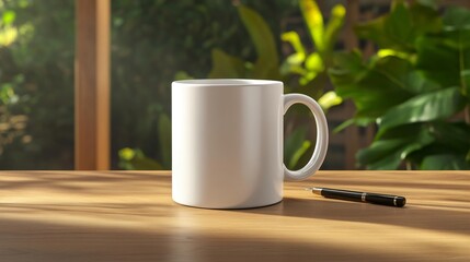 Mug Mockup with Natural Light. Generative AI