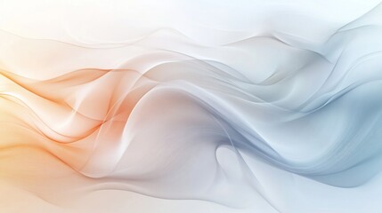 Obraz premium Abstract flowing waves in orange, gray, and white.