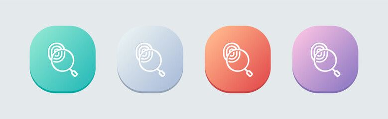 Evidence line icon in flat design style. Investigation signs vector illustration.